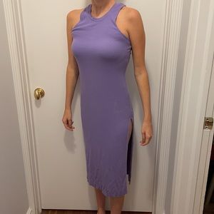 Cotton Citizen high slit purple midi dress